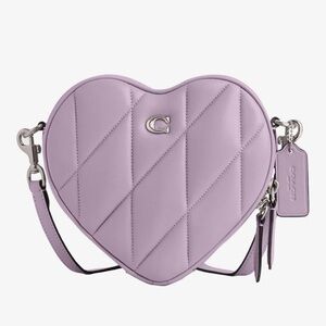 Coach quilted Heart Crossbody Bag - Purple light lavender